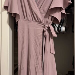 Arbor Mauve Wrap Dress